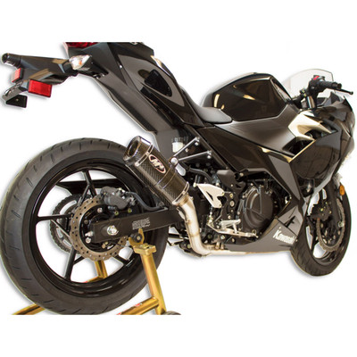 M4 Kawasaki Z400 2019-2023 Full Exhaust X96 Carbon Canister