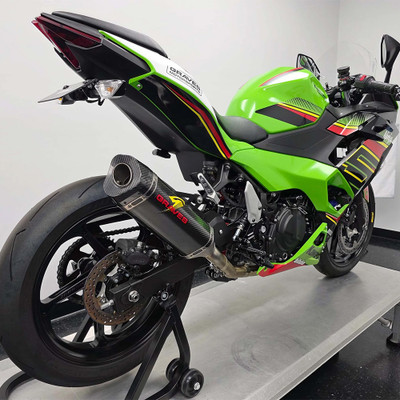 Graves Motorsports Kawasaki Z400 2019-2023 LINK Stainless / Carbon