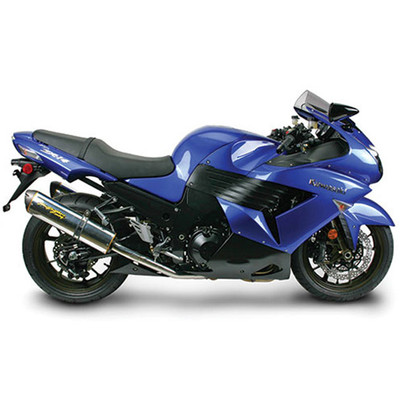 スピッツ Two Brothers Kawasaki ZX-14R 06-07 M-2 Dual Black Series Slip-On