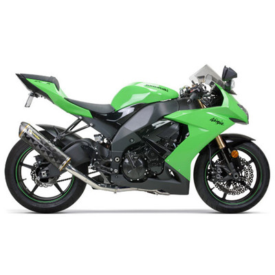2セット 10.5 S Two Brothers Kawasaki ZX-10R 08-10 M-2 Black Series Slip-On
