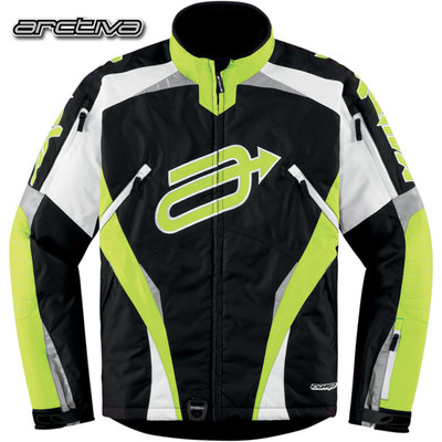 Arctiva Comp 7 Insulated Jacket [Black/Hi-Viz] - Sportbike Track Gear