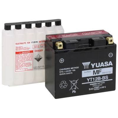 Yuasa Yamaha FZ6 04-09 Maintenance Free Battery - Sportbike Track Gear