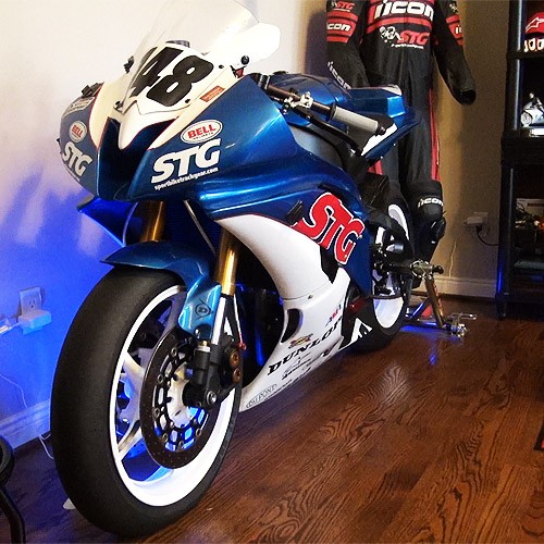 Store your motorcycle in the house where it belongs