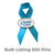 Bulk listing for 500 pins printed with "National Foster Care Month" with aqua blue ribbon attached.