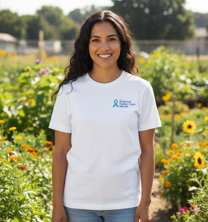 National Foster Care Month White Ribbon Tee