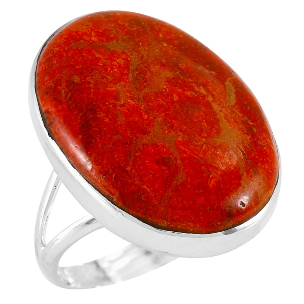 Coral Ring Sterling Silver R2260-C74