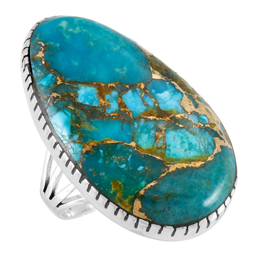 Matrix Turquoise Ring Sterling Silver R2571-LG-C84