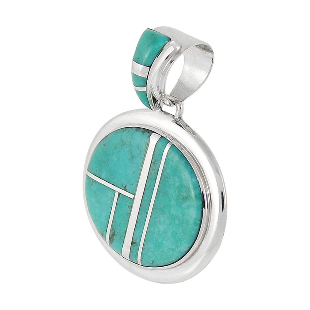 Sterling Silver Pendant Turquoise P3082-LG-C05