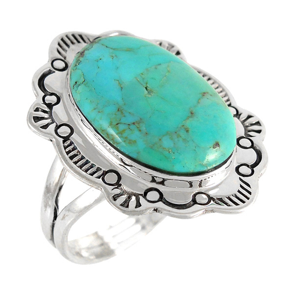 Turquoise Ring Sterling Silver R2332-C75 | TurquoiseNetwork