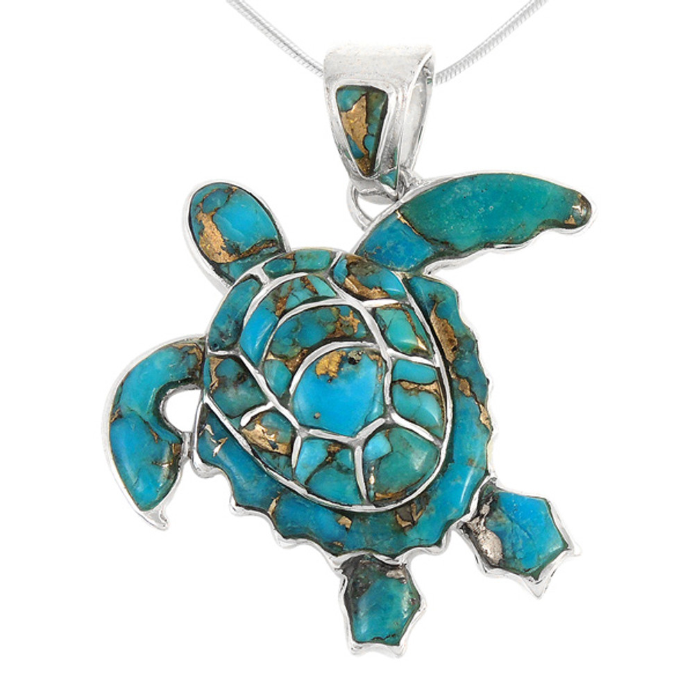 Sea Turtle Sterling Silver Charm Necklace — Sweetellabella