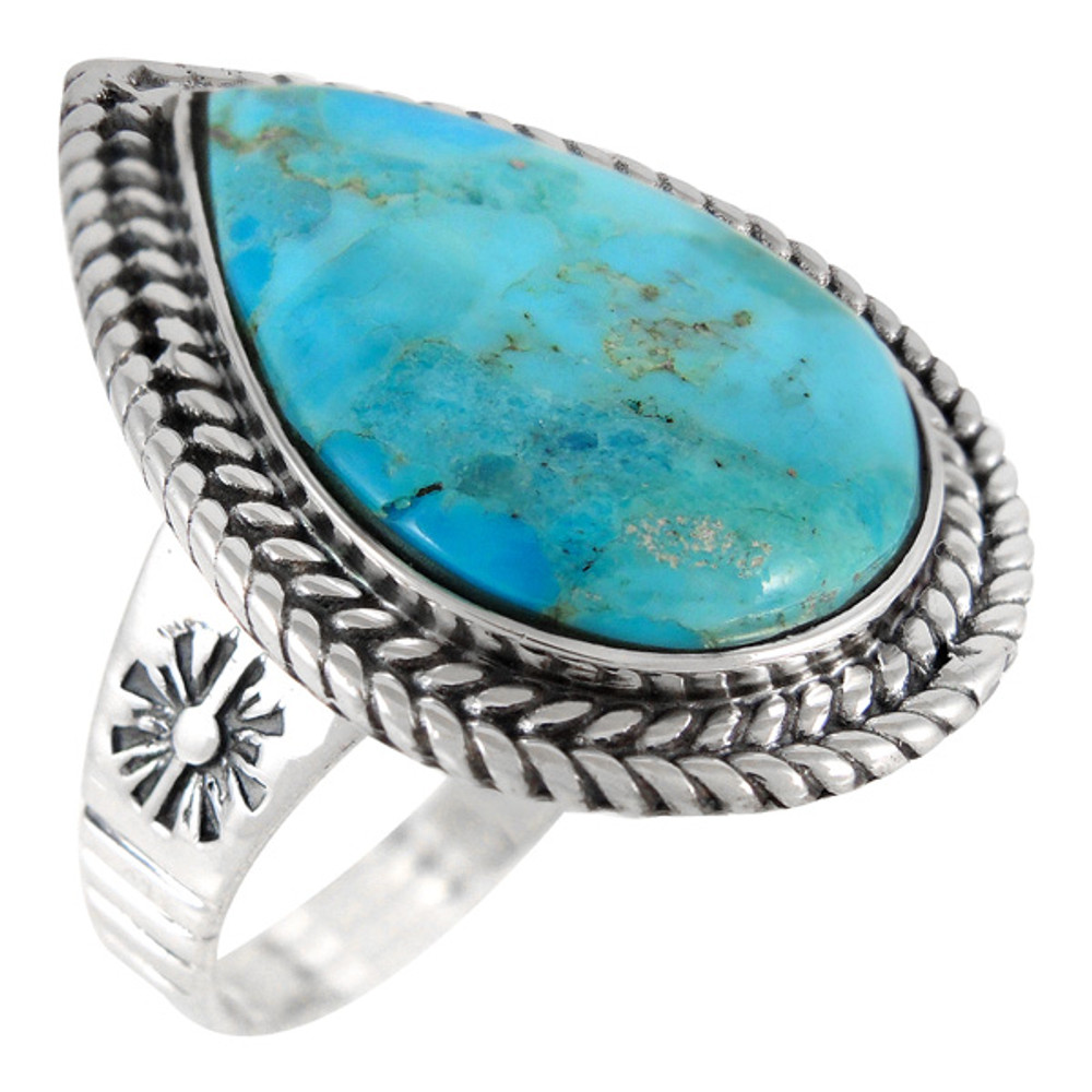 Turquoise Ring Sterling Silver R2443-C75