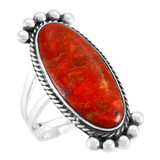 Coral Ring Sterling Silver R2522-C74