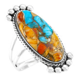 Spiny Turquoise Ring Sterling Silver R2522-C89