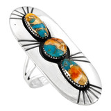 Spiny Turquoise Ring Sterling Silver R2530-C89