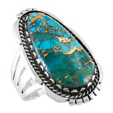 Matrix Turquoise Ring Sterling Silver R2551-C84