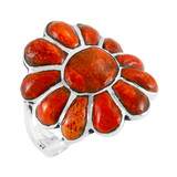 Coral Ring Sterling Silver R2554-C74