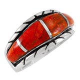 Coral Ring Sterling Silver R2534-C74