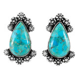Turquoise Earrings Sterling Silver E1454-C75