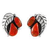 Coral Earrings Sterling Silver E1463-C74