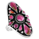 Plum Spiny Ring Sterling Silver R2034-C92