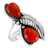 Coral Ring Sterling Silver R2598-C74