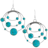 Planets Turquoise Earrings Sterling Silver E1448-C75