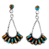 Spiny Turquoise Earrings Sterling Silver E1474-C89