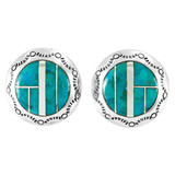 Turquoise Earrings Sterling Silver E1478-C05