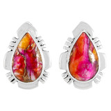 Plum Spiny Earrings Sterling Silver E1482-C92