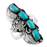 Turquoise Ring Sterling Silver R2591-SM-C75