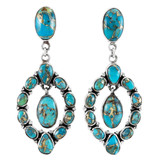 Matrix Turquoise Drop Earrings Sterling Silver E1473-C84