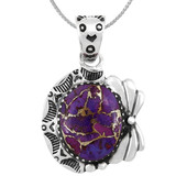 Purple Turquoise Pendant Sterling Silver P3340-C77