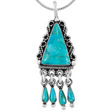 Turquoise Pendant Sterling Silver P3351-C75