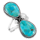 Turquoise Ring Sterling Silver R2621-C75