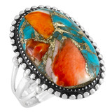 Spiny Turquoise Ring Sterling Silver R2624-C89