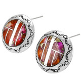 Plum Spiny Earrings Sterling Silver E1478-C92A