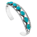 Turquoise Bracelet Sterling Silver B5632-C75