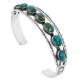 Matrix Turquoise Bracelet Sterling Silver B5632-C84