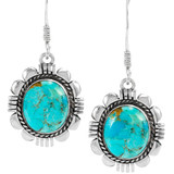 Turquoise Earrings Sterling Silver E1341-LG-C75