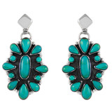 Turquoise Jewelry Earrings Sterling Silver E1032-C75