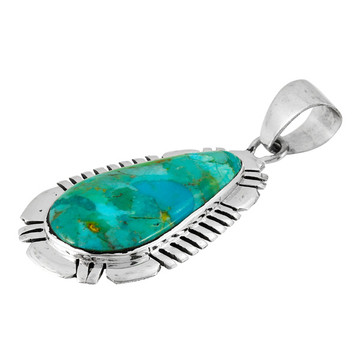 Turquoise Pendant Sterling Silver P3316-C75