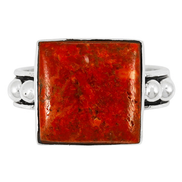 Coral Ring Sterling Silver R2425-C74