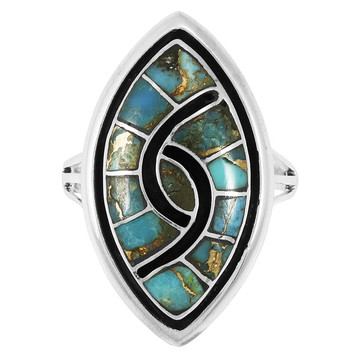 Matrix Turquoise Ring Sterling Silver R2480-C84