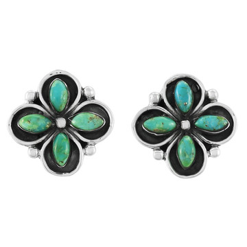 Turquoise Earrings Sterling Silver E1433-C75