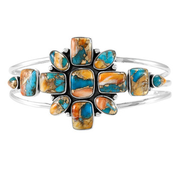 Spiny Turquoise Bracelet Sterling Silver B5585-C89