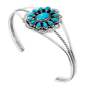 Turquoise Bracelet Sterling Silver B5591-C75