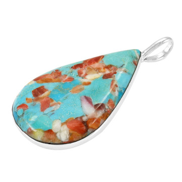 Sprinkles Spiny Turquoise Pendant Sterling Silver P3269-C93