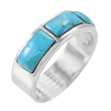 Turquoise Ring Sterling Silver R2493-C75