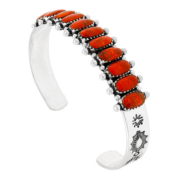 Coral Bracelet Sterling Silver B5582-C74