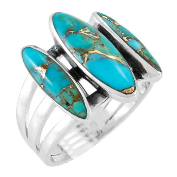 Matrix Turquoise Ring Sterling Silver R2502-C84